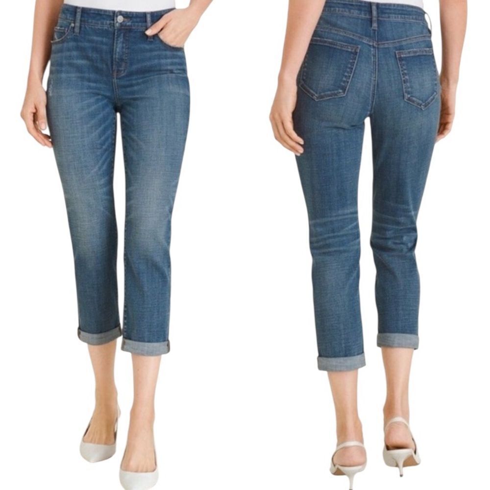 Chico’s So Slimming Girlfriend Slim Leg Crop size 12